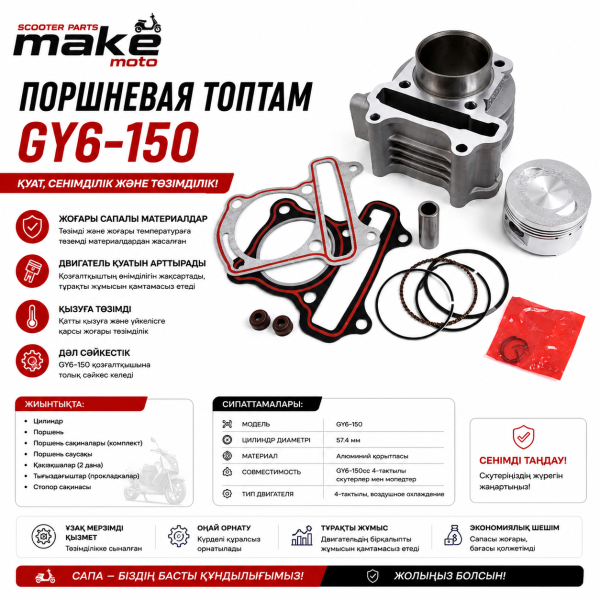 Поршневая группа GY6-150